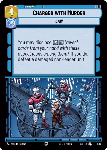Charged with Murder (Foil) (586), Secrets of Power — Star Wars card price