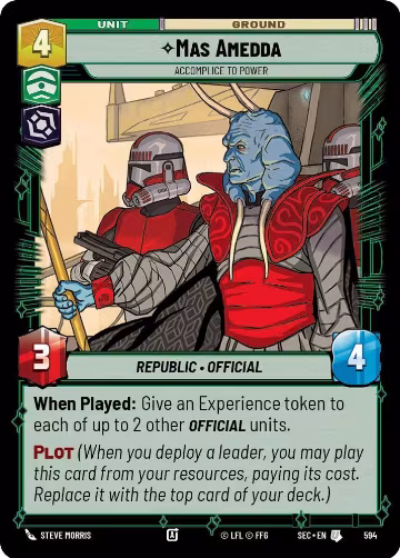 Mas Amedda - Accomplice to Power (Foil) (594), Secrets of Power — Star Wars card price