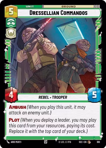 Dressellian Commandos (Foil) (610), Secrets of Power — Star Wars card price