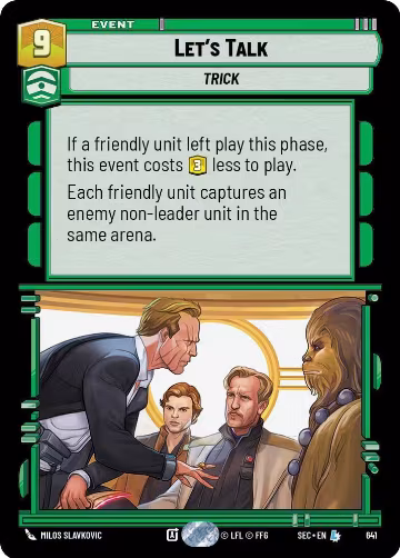 Let's Talk (Foil) (641), Secrets of Power — Star Wars card price