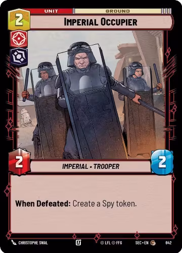 Imperial Occupier (Foil) (642), Secrets of Power — Star Wars card price