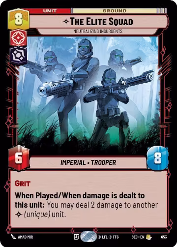 The Elite Squad - Neutralizing Insurgents (Foil) (653), Secrets of Power — Star Wars card price