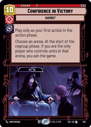 Confidence in Victory (Foil) (655), Secrets of Power — Star Wars card price