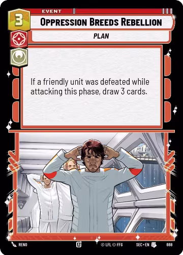 Oppression Breeds Rebellion (Foil) (668), Secrets of Power — Star Wars card price