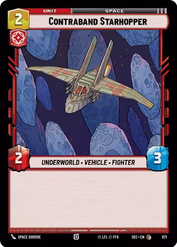 Contraband Starhopper (Foil) (671), Secrets of Power — Star Wars card price