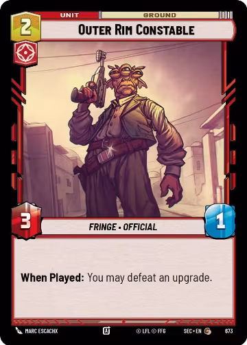 Outer Rim Constable (Foil) (673), Secrets of Power — Star Wars card price