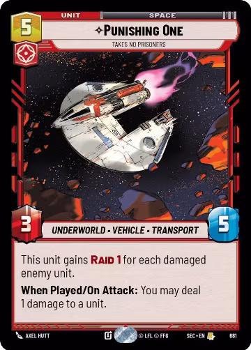 Punishing One - Takes No Prisoners (Foil) (681), Secrets of Power — Star Wars card price