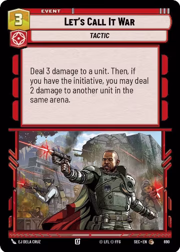 Let's Call It War (Foil) (690), Secrets of Power — Star Wars card price