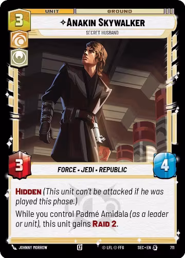 Anakin Skywalker - Secret Husband (Foil) (711), Secrets of Power — Star Wars card price