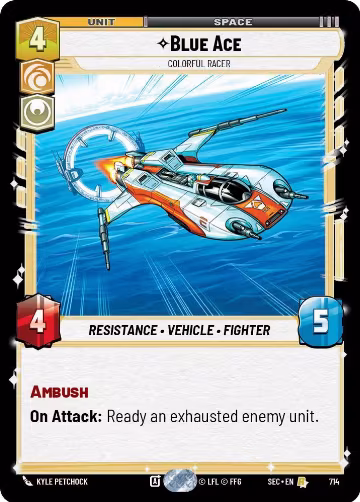 Blue Ace - Colorful Racer (Foil) (714), Secrets of Power — Star Wars card price