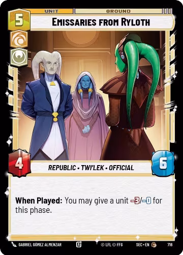 Emissaries from Ryloth (Foil) (716), Secrets of Power — Star Wars card price