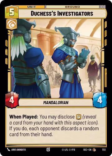 Duchess's Investigators (Foil) (733), Secrets of Power — Star Wars card price
