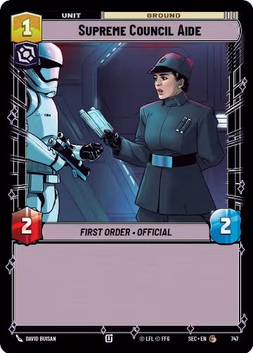 Supreme Council Aide (Foil) (747), Secrets of Power — Star Wars card price