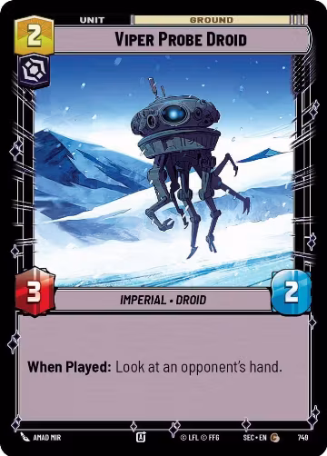 Viper Probe Droid (Foil) (749), Secrets of Power — Star Wars card price