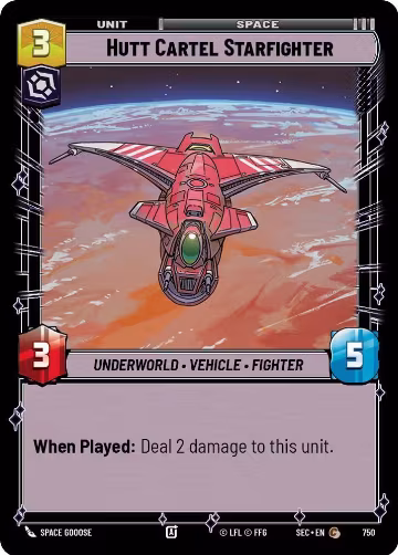 Hutt Cartel Starfighter (Foil) (750), Secrets of Power — Star Wars card price