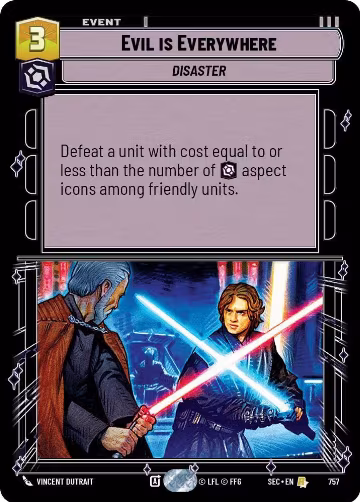 Evil is Everywhere (Foil) (757), Secrets of Power — Star Wars card price
