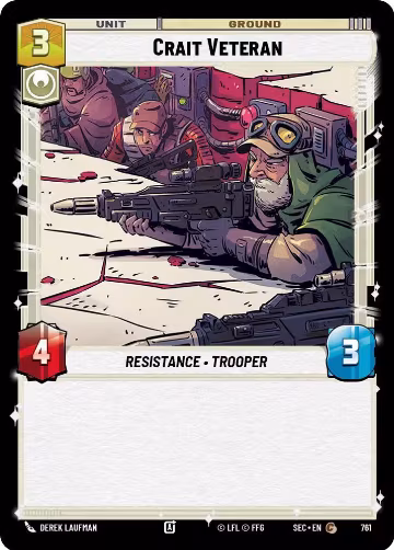 Crait Veteran (Foil) (761), Secrets of Power — Star Wars card price