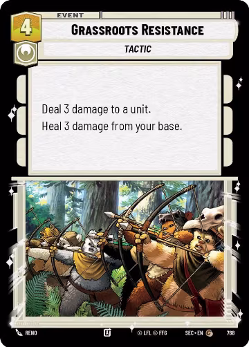 Grassroots Resistance (Foil) (768), Secrets of Power — Star Wars card price