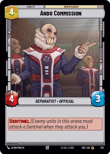 Ando Commission (Foil) (772), Secrets of Power — Star Wars card price