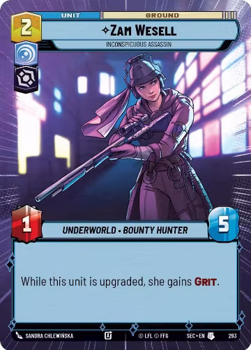 Zam Wesell - Inconspicuous Assassin (Hyperspace) (293), Secrets of Power — Star Wars card price
