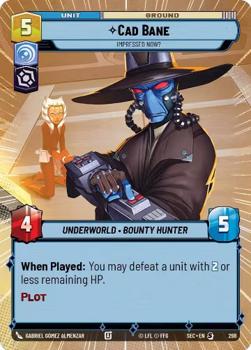 Cad Bane - Impressed Now? (Hyperspace) (298), Secrets of Power — Star Wars card price