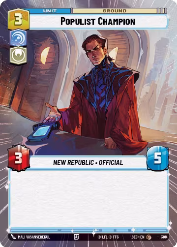 Populist Champion (Hyperspace) (308), Secrets of Power — Star Wars card price