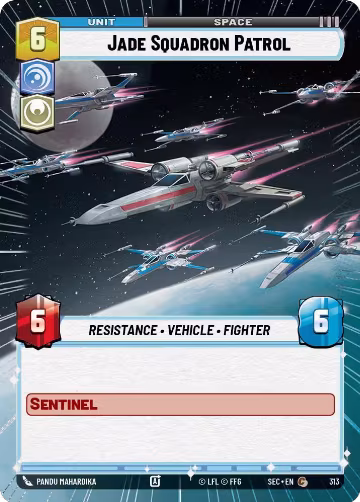 Jade Squadron Patrol (Hyperspace) (313), Secrets of Power — Star Wars card price