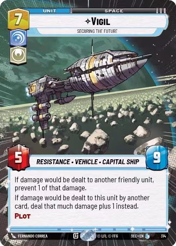 Vigil - Securing the Future (Hyperspace) (314), Secrets of Power — Star Wars card price