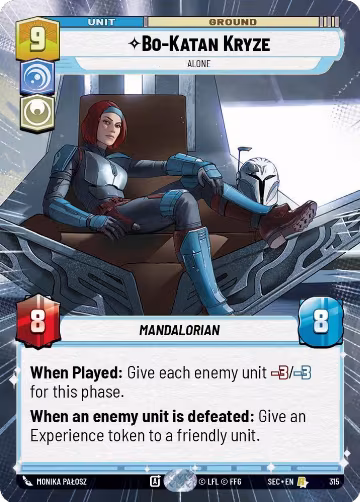 Bo-Katan Kryze - Alone (Hyperspace) (315), Secrets of Power — Star Wars card price