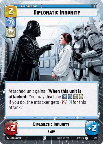 Diplomatic Immunity (Hyperspace) (316), Secrets of Power — Star Wars card price