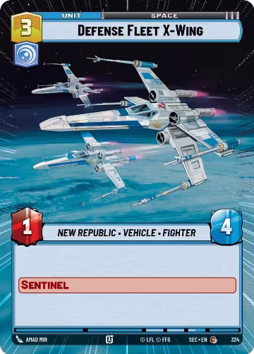 Defense Fleet X-Wing (Hyperspace) (324), Secrets of Power — Star Wars card price