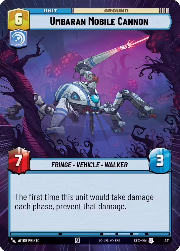 Umbaran Mobile Cannon (Hyperspace) (331), Secrets of Power — Star Wars card price