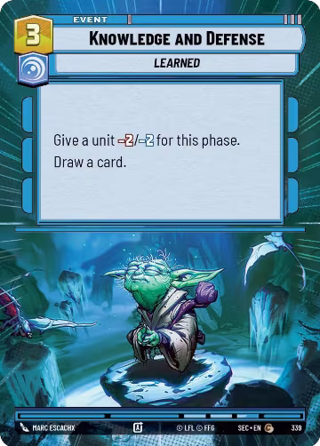 Knowledge and Defense (Hyperspace) (339), Secrets of Power — Star Wars card price