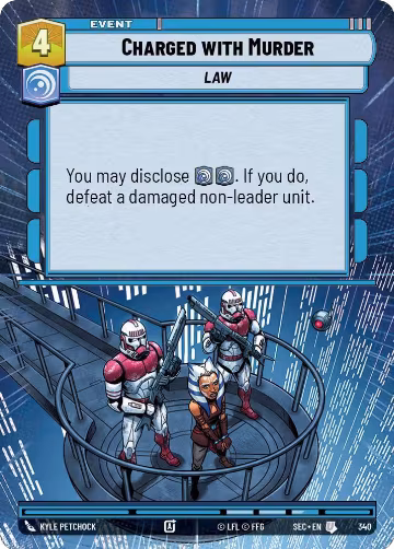 Charged with Murder (Hyperspace) (340), Secrets of Power — Star Wars card price