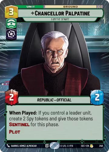 Chancellor Palpatine - I Am the Senate (Hyperspace) (346), Secrets of Power — Star Wars card price