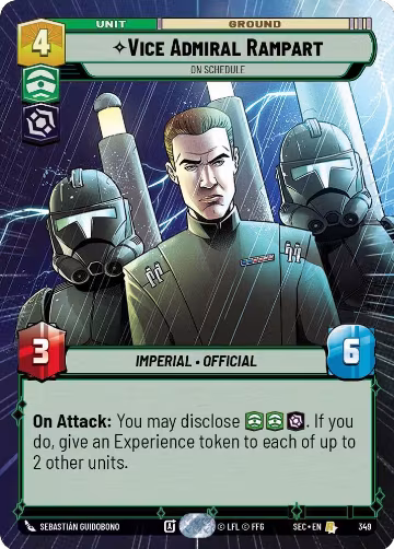 Vice Admiral Rampart - On Schedule (Hyperspace) (349), Secrets of Power — Star Wars card price