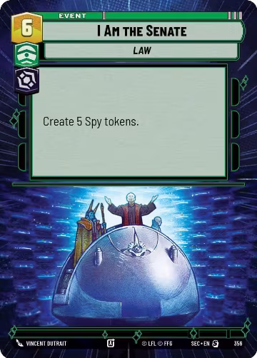 I Am the Senate (Hyperspace) (356), Secrets of Power — Star Wars card price