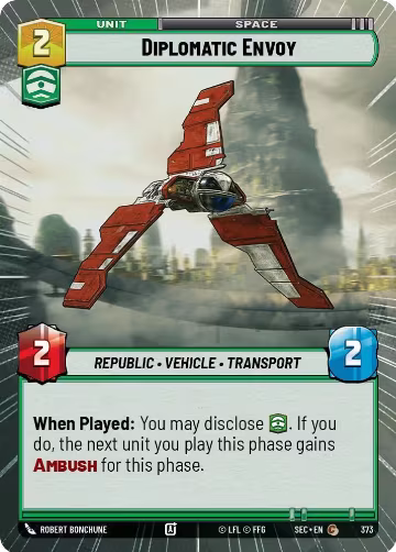 Diplomatic Envoy (Hyperspace) (373), Secrets of Power — Star Wars card price