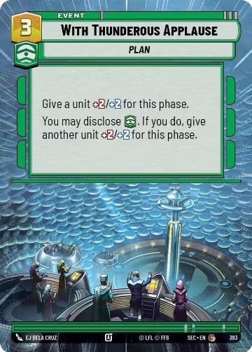 With Thunderous Applause (Hyperspace) (393), Secrets of Power — Star Wars card price
