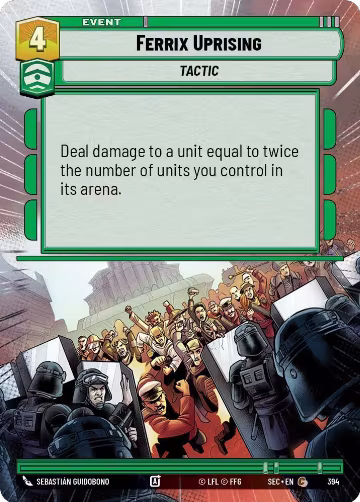 Ferrix Uprising (Hyperspace) (394), Secrets of Power — Star Wars card price