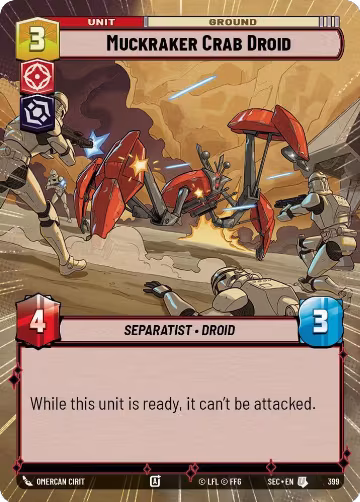 Muckraker Crab Droid (Hyperspace) (399), Secrets of Power — Star Wars card price