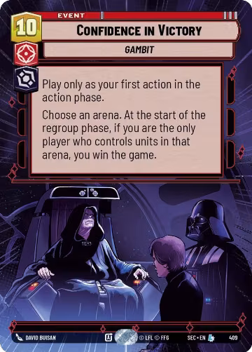 Confidence in Victory (Hyperspace) (409), Secrets of Power — Star Wars card price