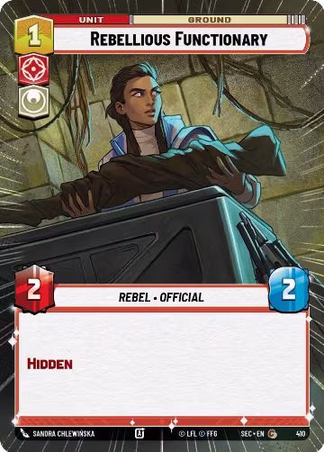 Rebellious Functionary (Hyperspace) (410), Secrets of Power — Star Wars card price