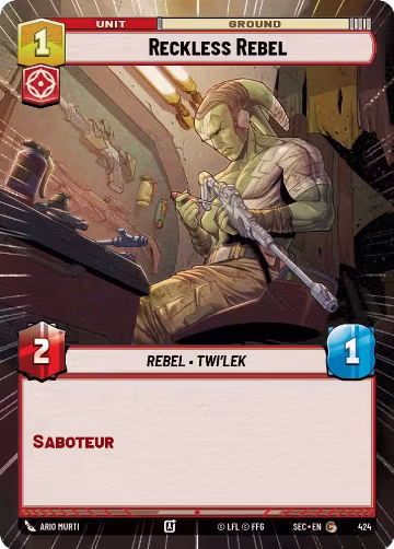 Reckless Rebel (Hyperspace) (424), Secrets of Power — Star Wars card price
