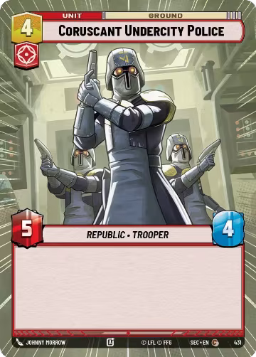 Coruscant Undercity Police (Hyperspace) (431), Secrets of Power — Star Wars card price
