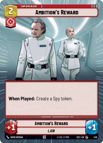 Ambition's Reward (Hyperspace) (439), Secrets of Power — Star Wars card price