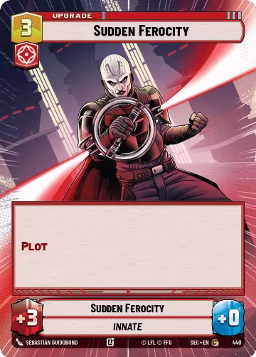 Sudden Ferocity (Hyperspace) (440), Secrets of Power — Star Wars card price
