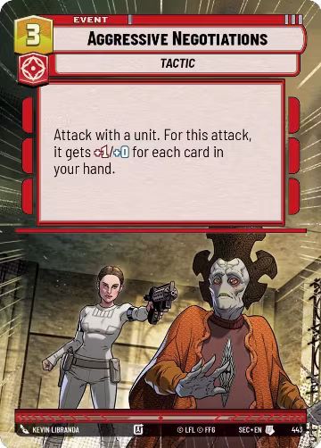 Aggressive Negotiations (Hyperspace) (443), Secrets of Power — Star Wars card price