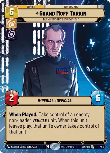 Grand Moff Tarkin - Taking Krennic's Achievement (Hyperspace) (456), Secrets of Power — Star Wars card price