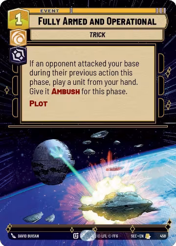 Fully Armed and Operational (Hyperspace) (458), Secrets of Power — Star Wars card price